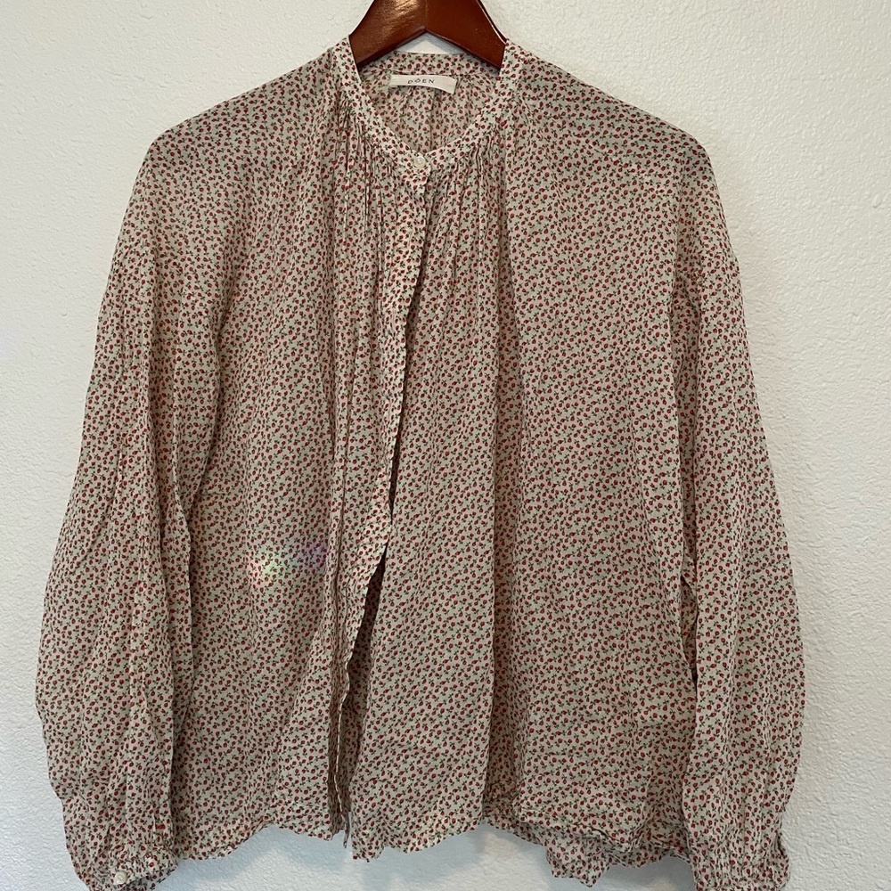 THE JANE BLOUSE -- BERRY BISOU FLORAL Medium